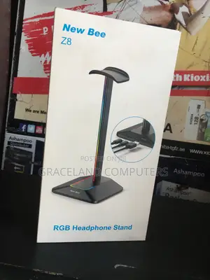 New Bee Z8 RGB Headphone Stand (Suitable for Gaming Setup)