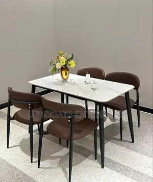Cusstioned Marble Dining Set 4seater