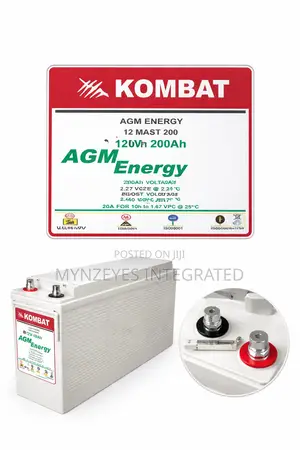Kombat 12v 200ah Agm/Vrla Battery — Telecom Grade | Made in Europe