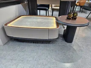 Premium Imported Center Table With Led Lighting - Modern Coffee Table