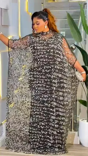Quality Beautiful Turkey Bubu Gown With Transparent Silk Materials