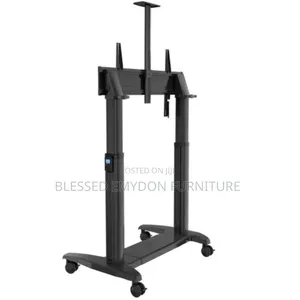 Heavy Duty Height Adjustable Motorized Tv Cart 75"-120"