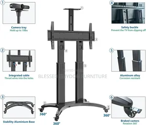 Mobile Tv Cart Stand With Wheels for 65′′-100′′ Tv’S (Avf1800-70-1p)