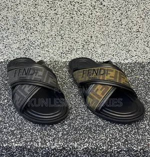 Original Fendi Ff-Jacquard Slippers