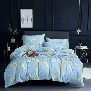 Blue Marble Bedsheet With Pillowcases Set (4x6)