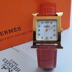Hermes Unisex Leather Strap Battery Power