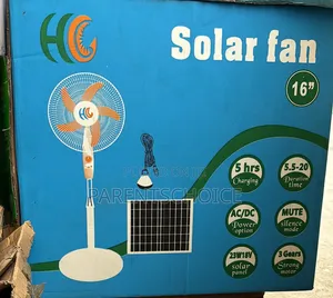 Hg Solar Rechargeable Standing Fan