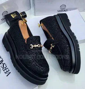 Versace Platform Loafers With Embossed Logos