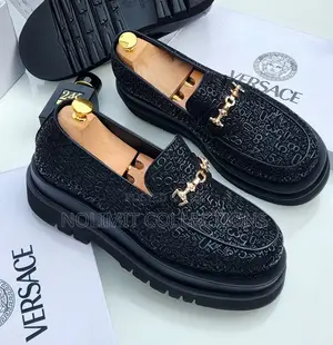 Versace Platform Loafers With Embossed Logos