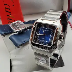 Original Cartier Male Watch Chain and Leather Strap Automatic System