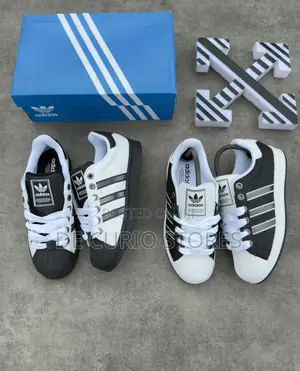 Adidas Superstar Black and White Stripe