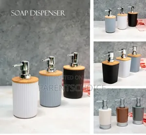 Soap Lotion Storage Dispenser – Bamboo Wood Top -500ml