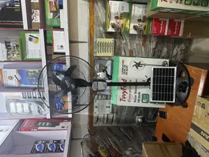18 Inches Solar Fan and Rechargeable Lithium Battery With Light Bulb