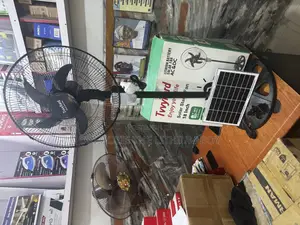 18 Inches Tvvy Ford Solar Fan and Rechargeable With Light