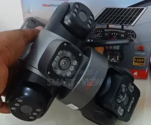 Solar CCTV Camera Triple Lenses, 4g Sim Card Enabled