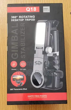 Q18 360° Rotating Gimbal Stabiliser Selfie Stick Tripod
