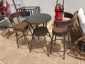 Set of Bar Stools and Table