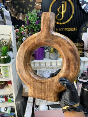 Round Wooden Vase