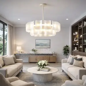 Size 600mm and 800mm Acrylic Round Shaped Chandelier Light