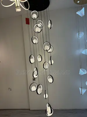 Led Modern 18 Drops High Roof Living Room, Staircase Adjustable Chande
