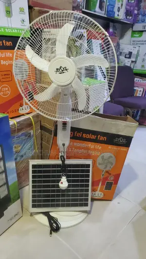 18" Rechargeable Solar Fan System