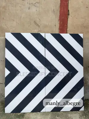 60x120 India Floor Tile Black and White Color