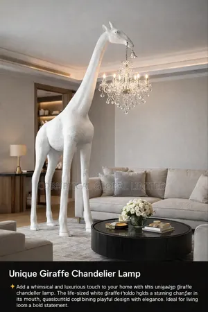 Luxury Giraffe Chandelier Lamp – Unique Standing Floor Light