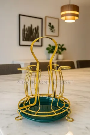 6-Holder Gold Plated Glasses Rack