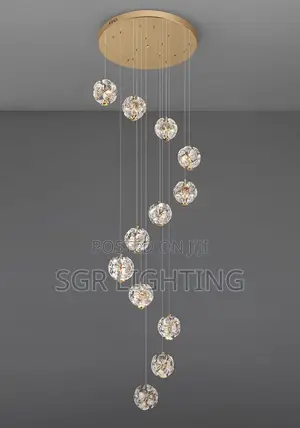 Modern Crystal Stair Chandelier Lights Indoor Lighting