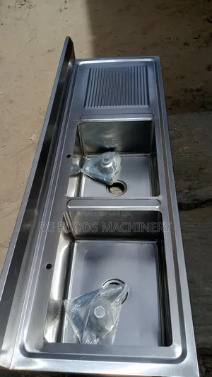 Commercial Double Sink With Side