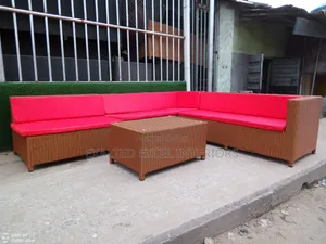 8 Seater L Shape Ratan Outdoor Set