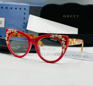 Gucci Luxury Transparent Clear Lense Female Glasses