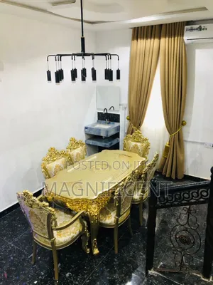 Premium Royal Gold Dining Table Set (6-Seater Luxury Design)