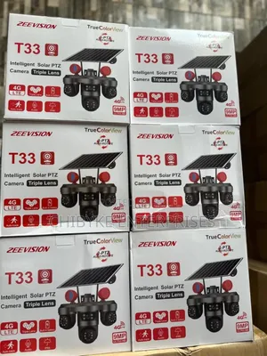 3ptz Auto Rotate, Triple Lens Solar PTZ Camera With Alarm