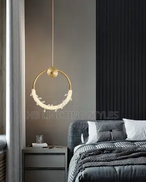 Modern Copper Ring for Indoor Bedside Pendant Light