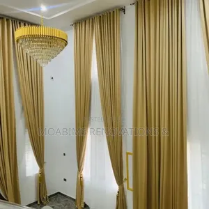 Premium Gold Turkish Curtains Per Yard 5,000