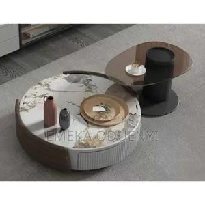 Modern Marble Top 2 in 1 Centre Table With Drawers