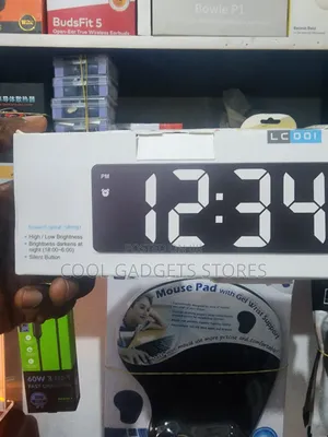 Led Digital Alarm Clock With Large Display, Adjustable Brightness