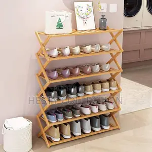 Collapsible Luxury Wooden Bamboo Shoe Rack Organizer
