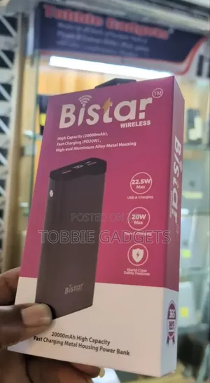 Brand New Bistar Power Bank With 20,000mah Capacity