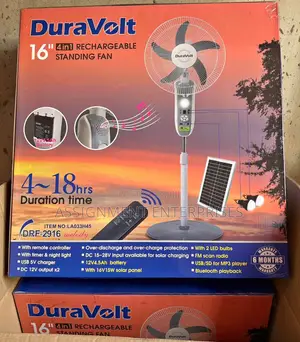 Duravolt 16inches 4 in 1 Rechargeable Standing Fan