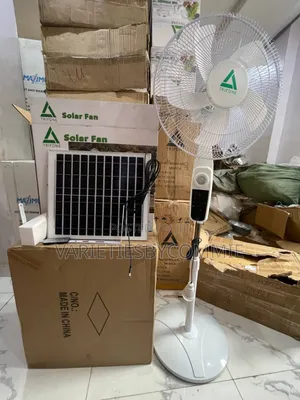 16 Inches Solar Rechargeable Standing Fan With Bulb and Remote