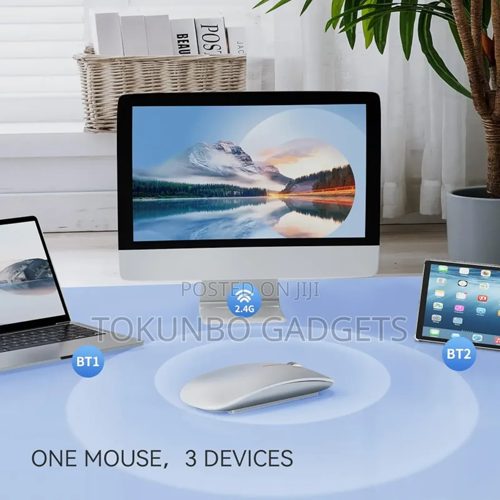 Tenmos M18 Bluetooth, Usb C Rechargeable Wireless Mouse, Triple Mode