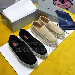 Prada Suede Apricot Loafers