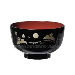Japanese Lacquerware Rice Bowl Or Soup Pinted Bowl