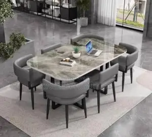 Marble Square Dining Table With 6 Chairs