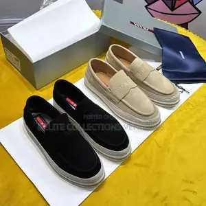 *Prada Suede Apricot Loafers Available in Store*