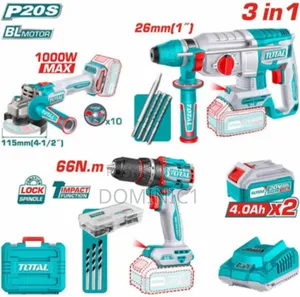 Total Tosli241198 3-Piece Cordless Power Tool Kit.