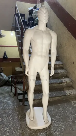 Spider Head White Plastic Huge Male Mannequin