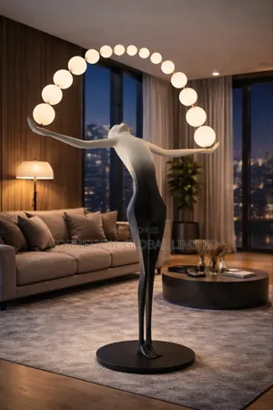 Luxury Artistic Sculpture Floor Lamp (Halo Led Design)